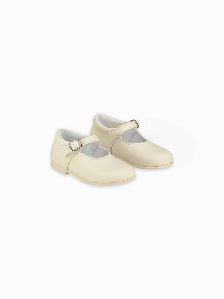 Perroquet Shoes Toddler Mary Janes - Ivory