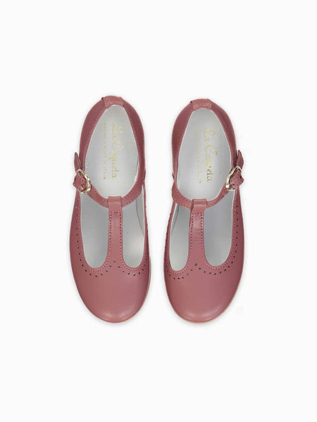 Pink t bar shoes on sale