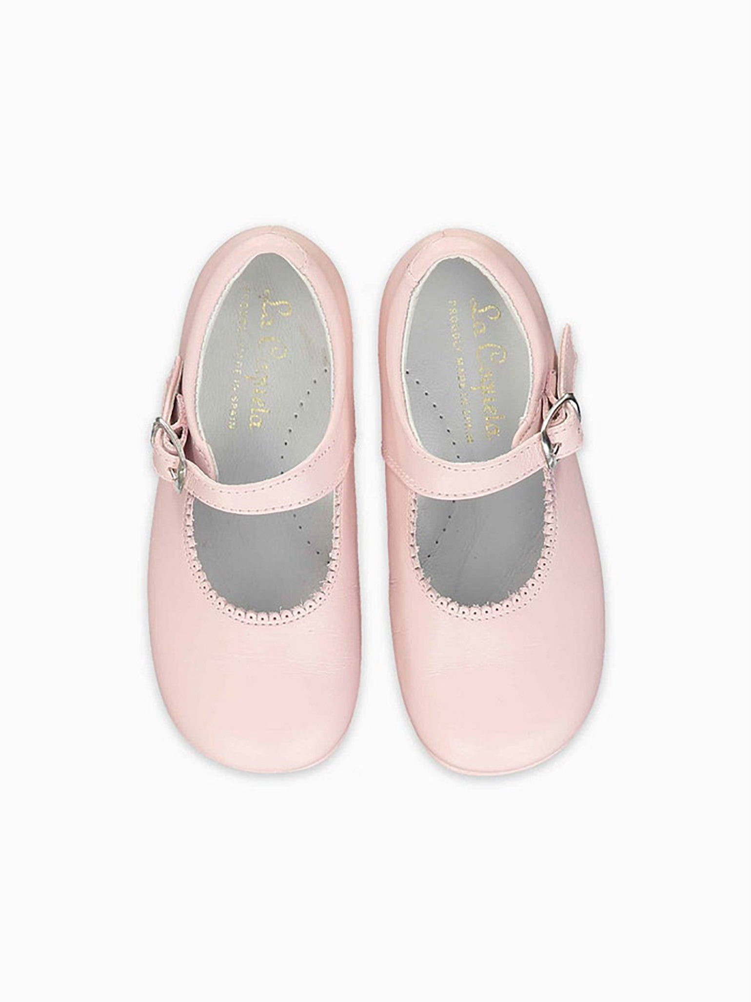 Light Pink Leather Toddler Mary Jane Shoes