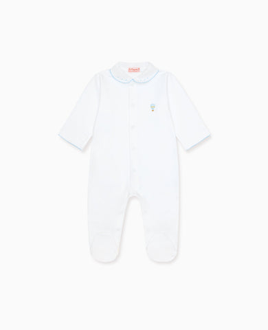 White Globo Balloon Baby Sleepsuit