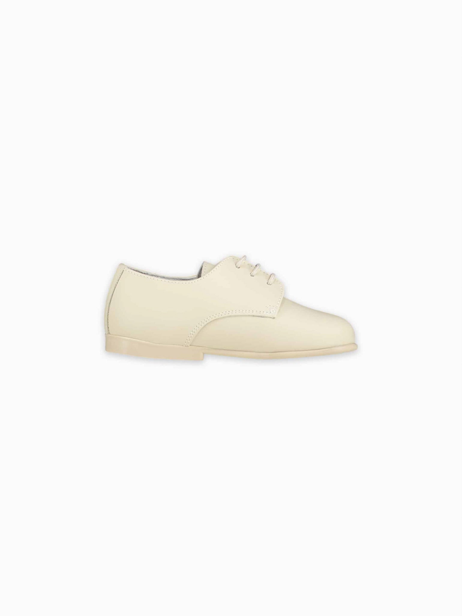 Ivory Leather Toddler Inglesito Ceremony Shoes