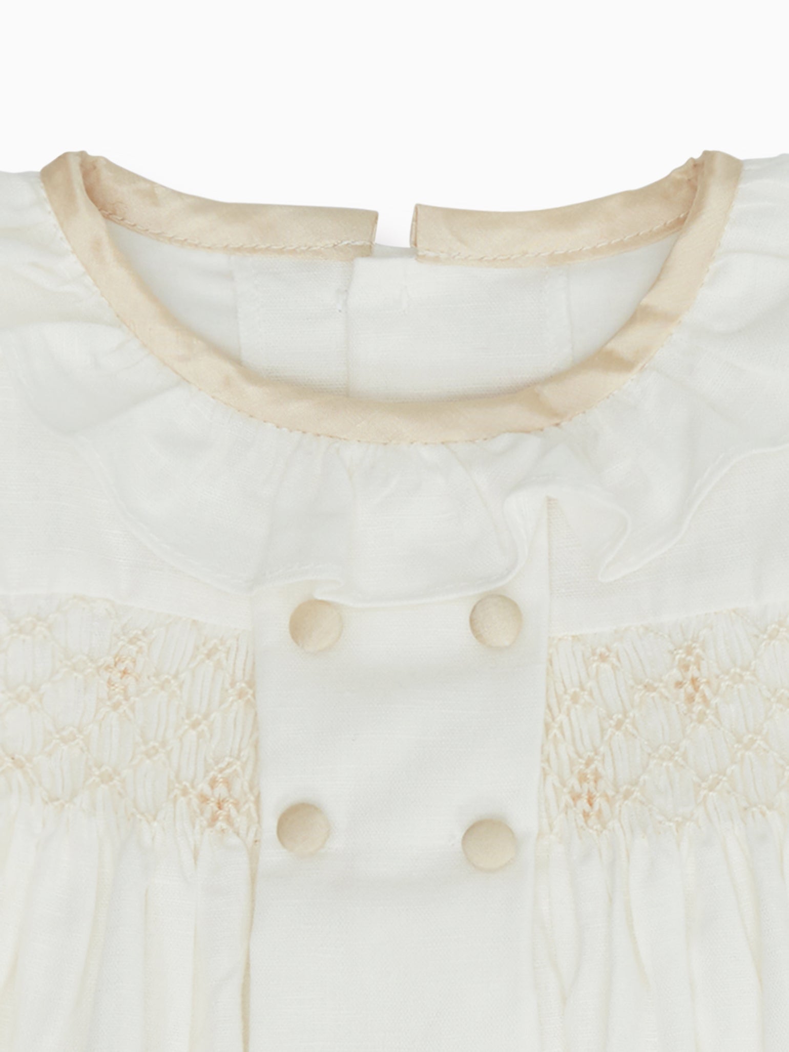 Ivory Santina Smock Ceremony Baby Girl Set