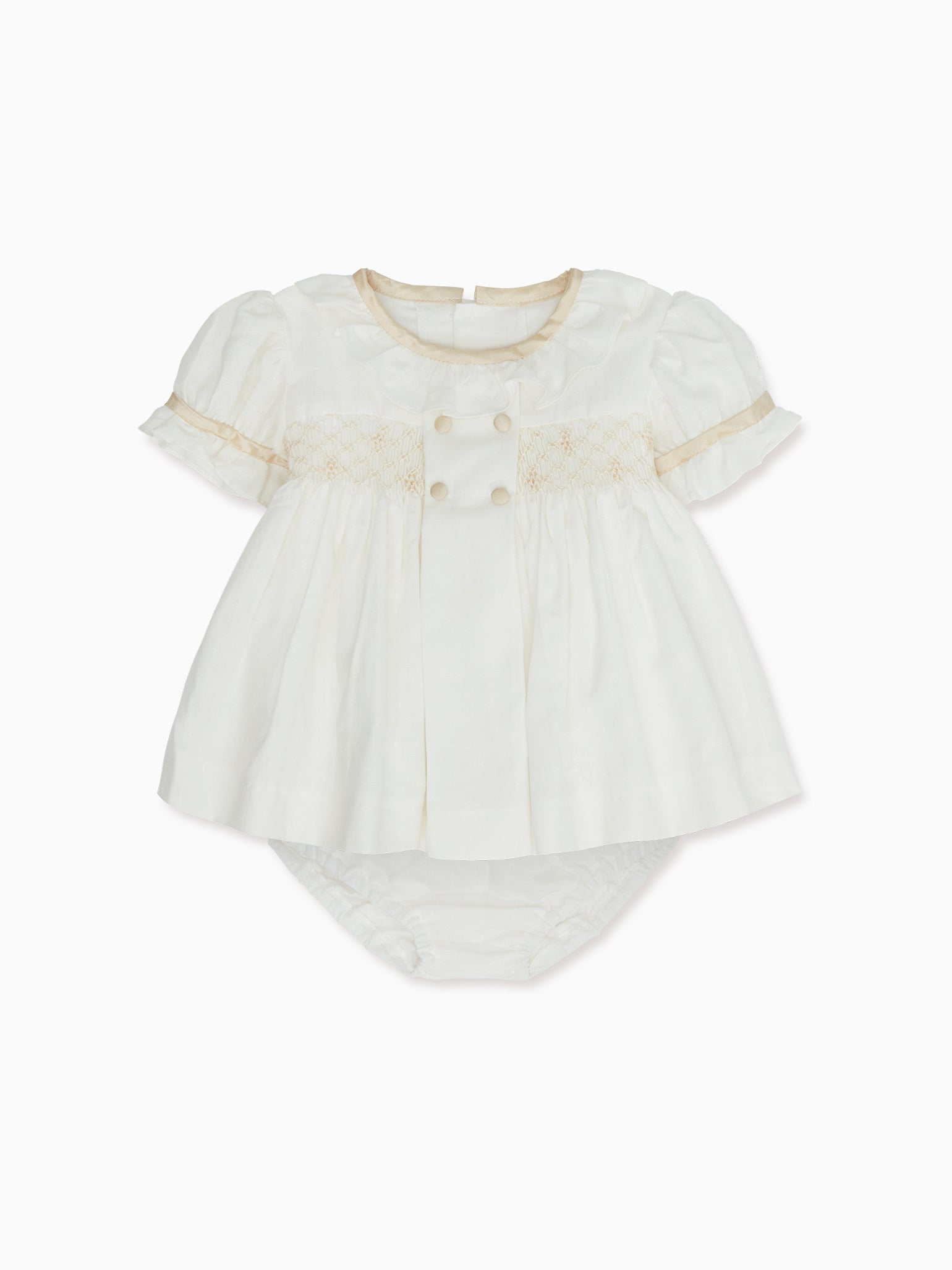 Ivory Santina Smock Ceremony Baby Girl Set