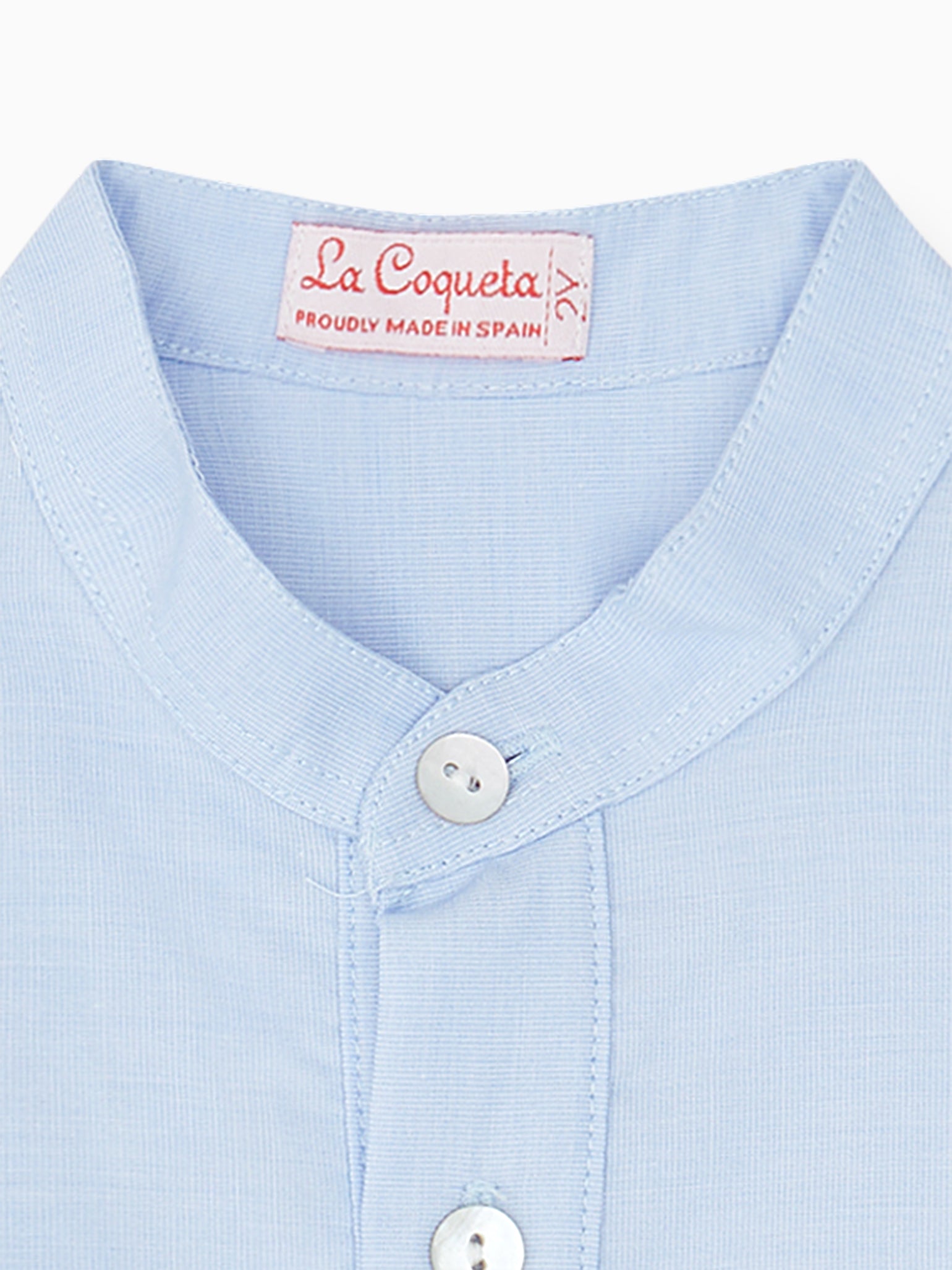 Light Blue Jazmin Cotton Long Sleeve Boy Shirt