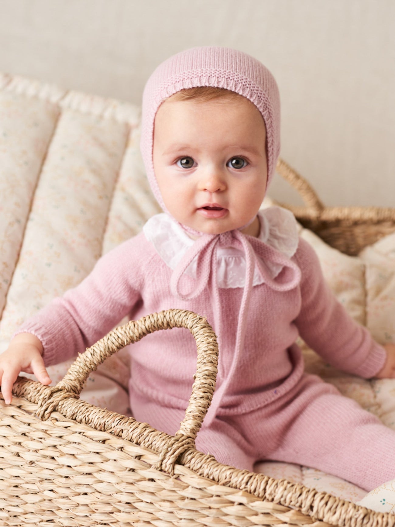 Dusty Pink Laria Cashmere Baby Girl Set