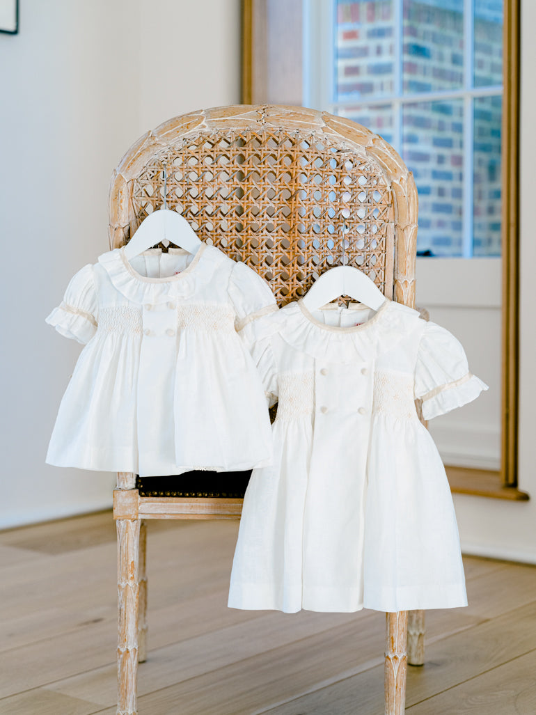 Ivory Santina Smock Ceremony Baby Girl Set