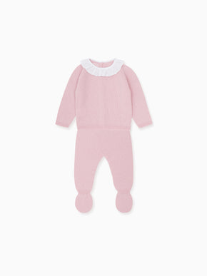 Dusty Pink Laria Cashmere Baby Girl Set