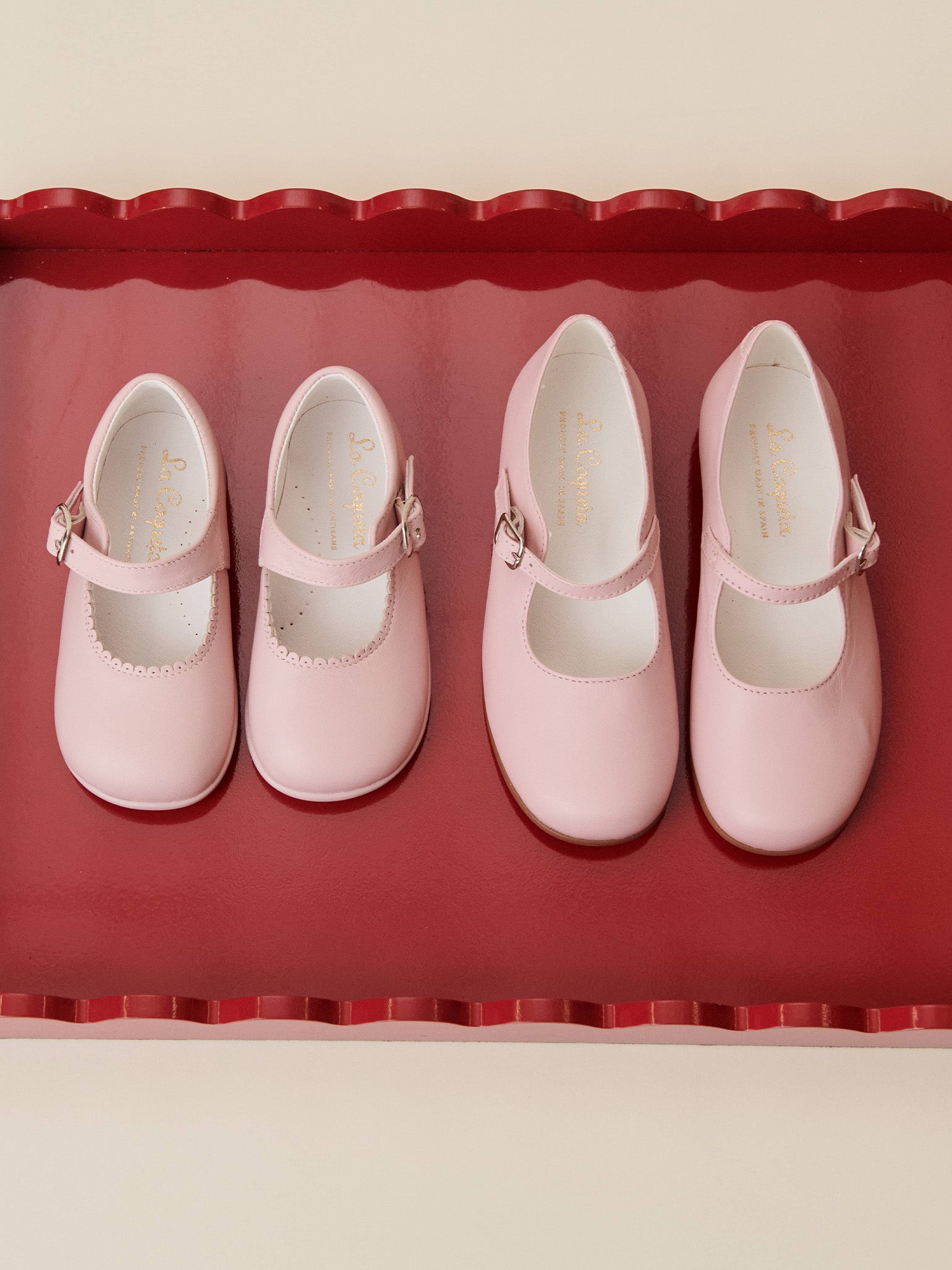 Light Pink Leather Girl Mary Jane Shoes
