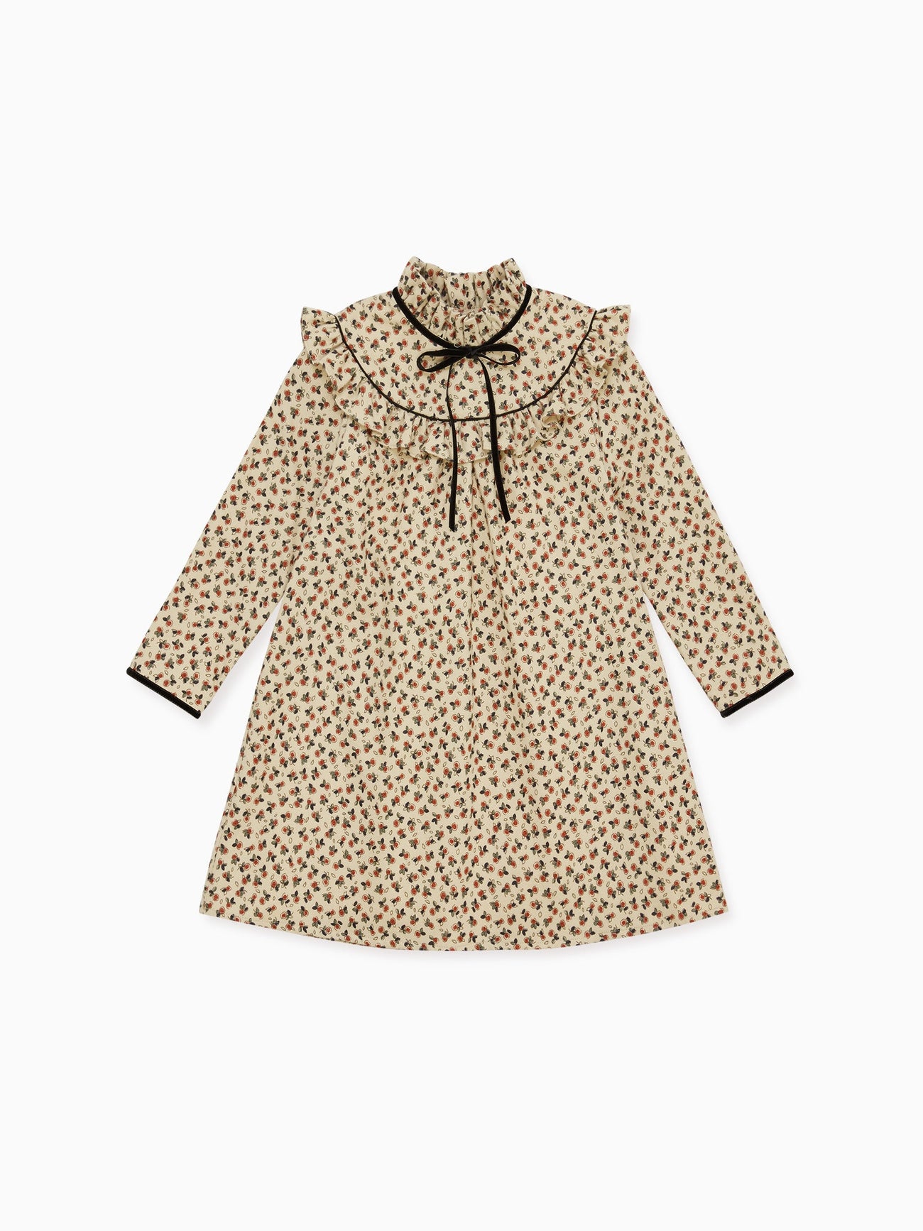 Taupe Floral Mirta Girl Dress