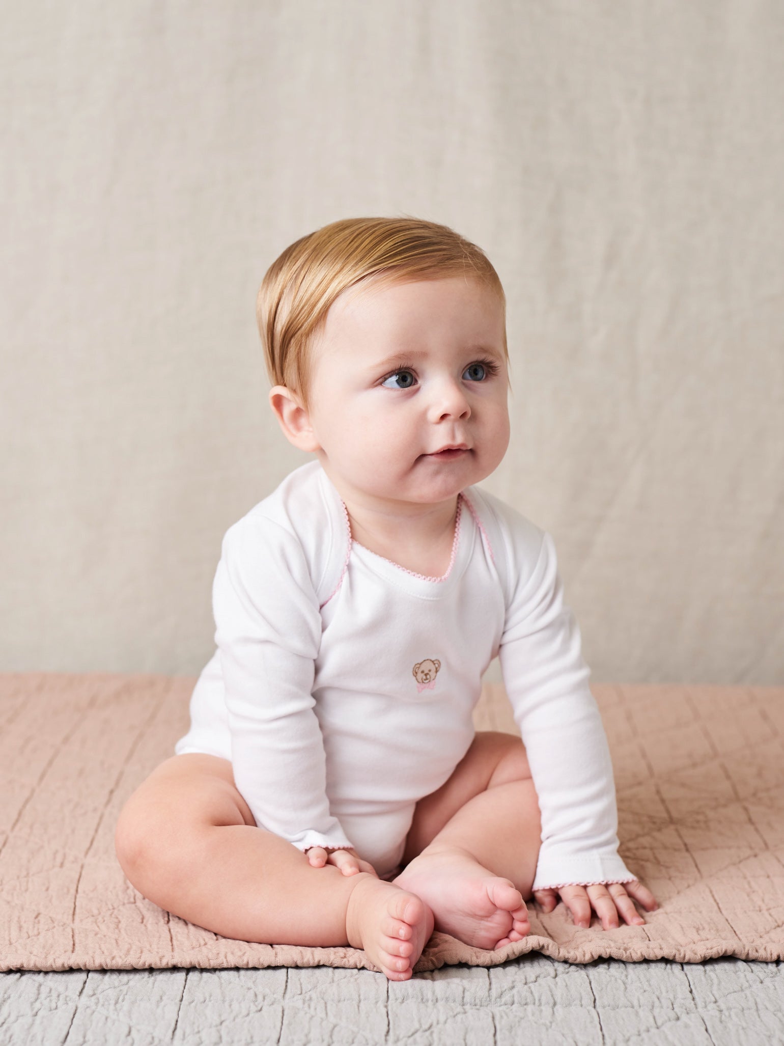 White Osa Teddy Bear Jersey Body Vest