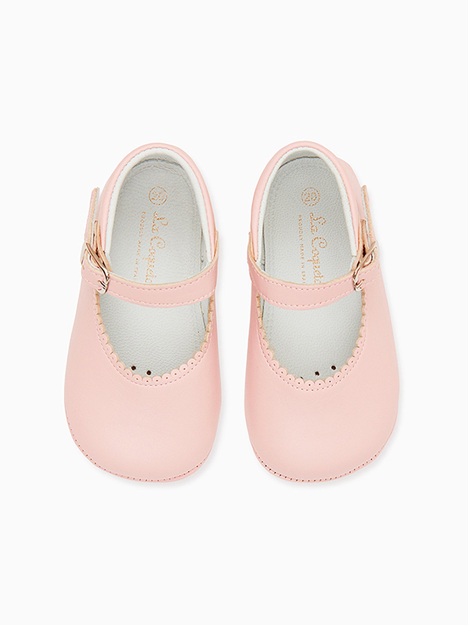 Light Pink Leather Baby Mary Jane Shoes