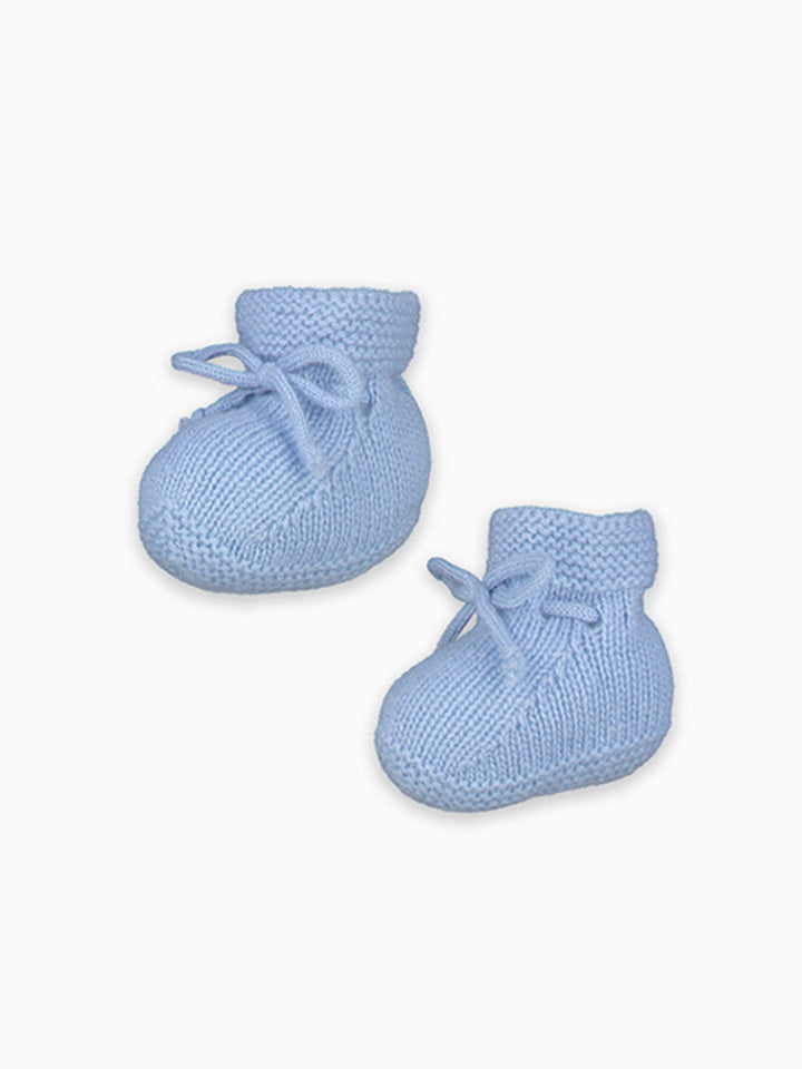 Blue Rimera Cashmere Baby Booties