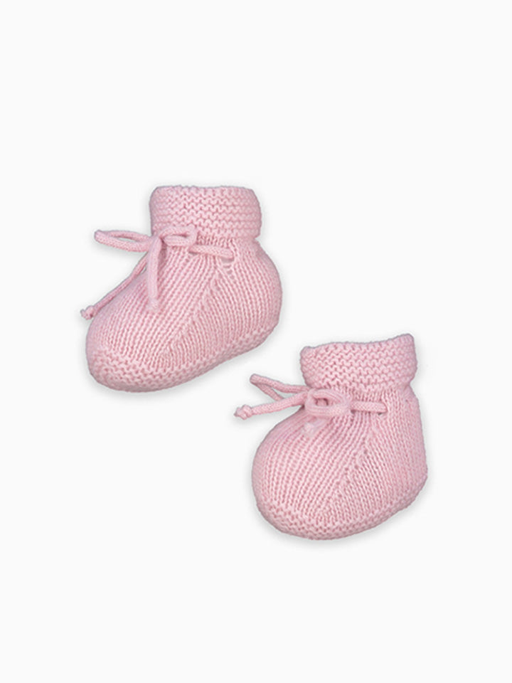 Dusty Pink Rimera Cashmere Baby Girl Booties