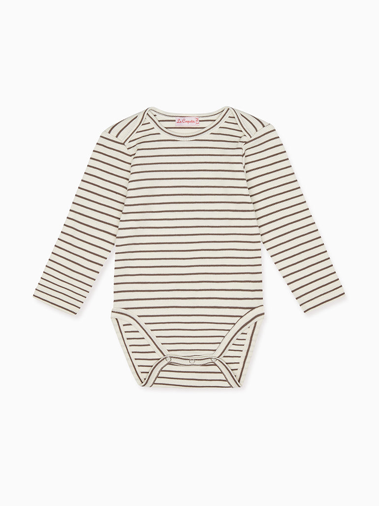 Latte Stripe Remy Baby Body Vest