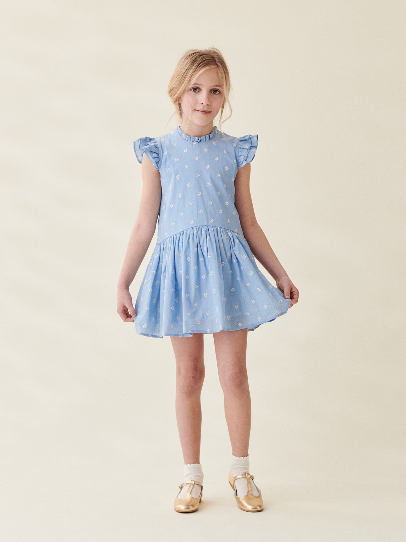 Blue Floral Rita Girl Dress