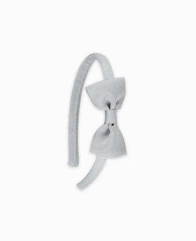 Light Grey Small Bow Girl Headband