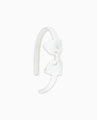 White Small Bow Girl Headband