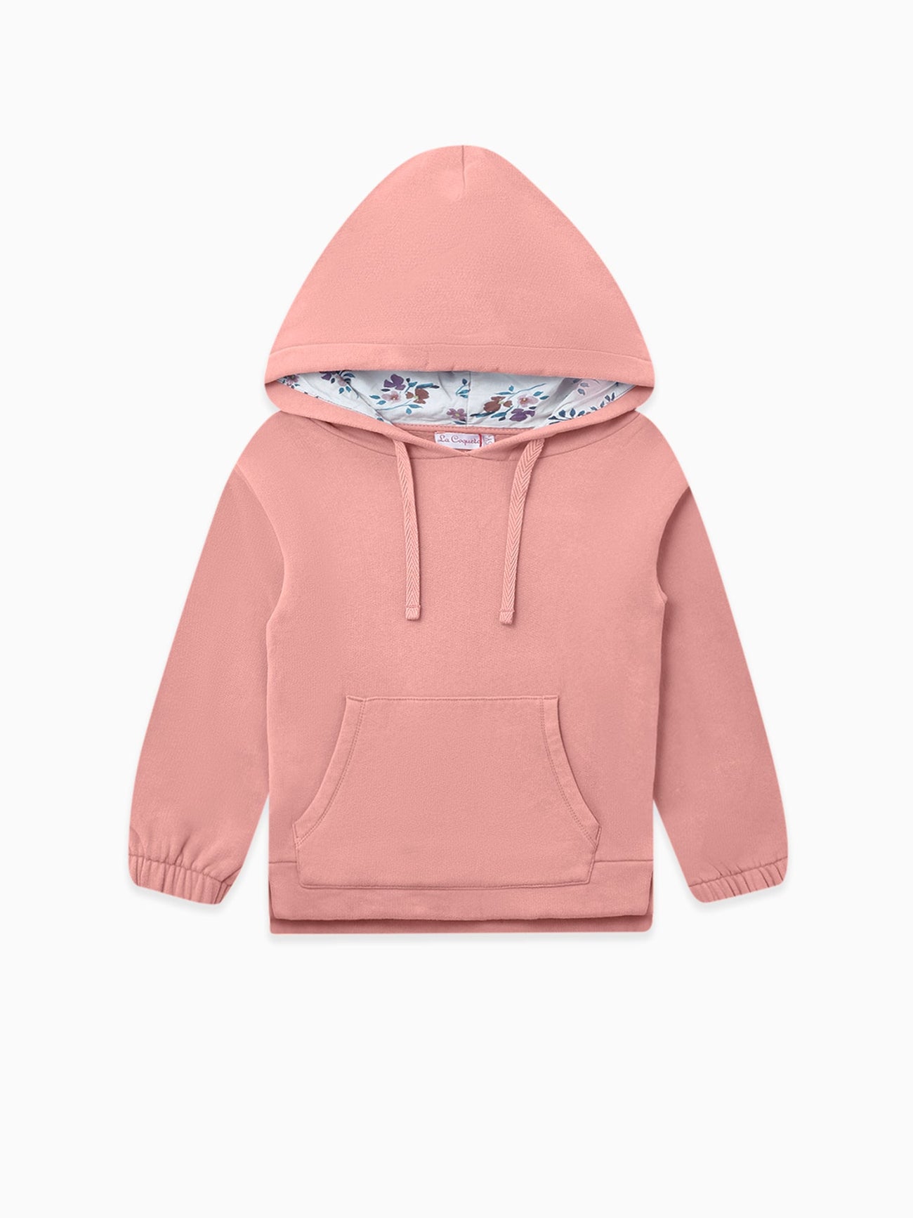 Dusty Pink Serena Hooded Long Sleeve Girl Sweatshirt