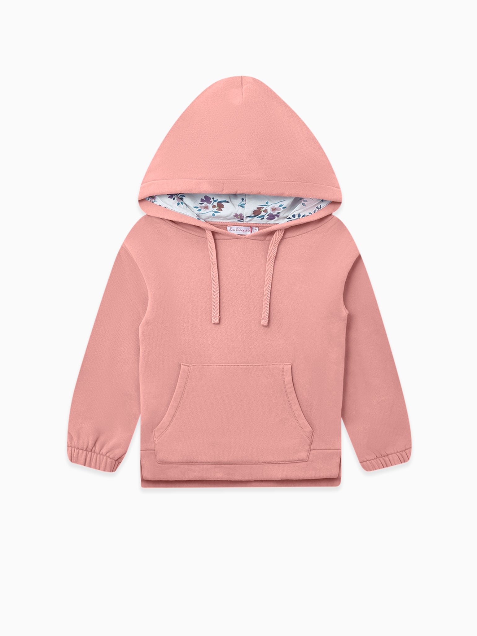 Dusty Pink Serena Hooded Long Sleeve Girl Sweatshirt