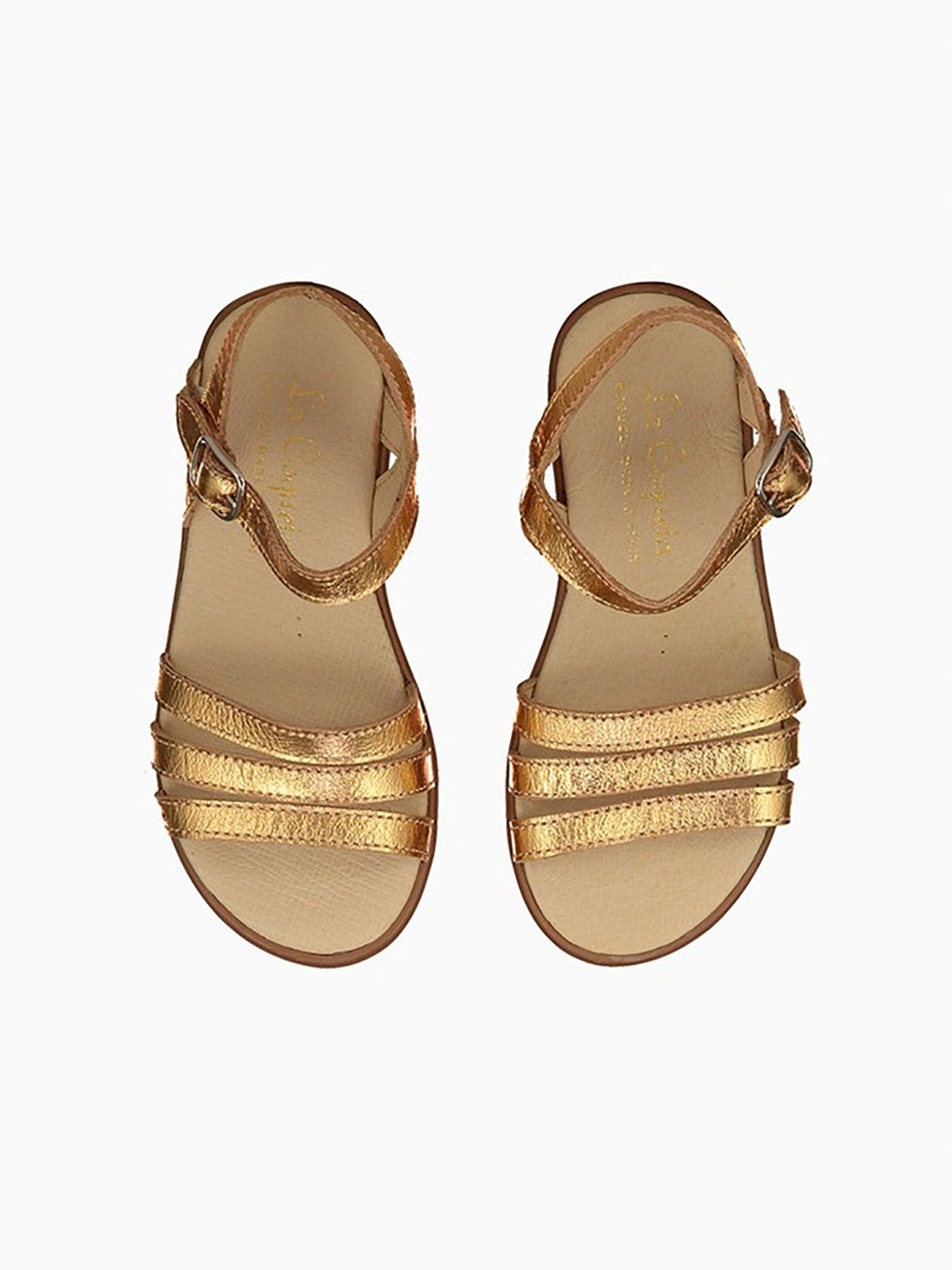 Gold Siena Leather Girl Sandals