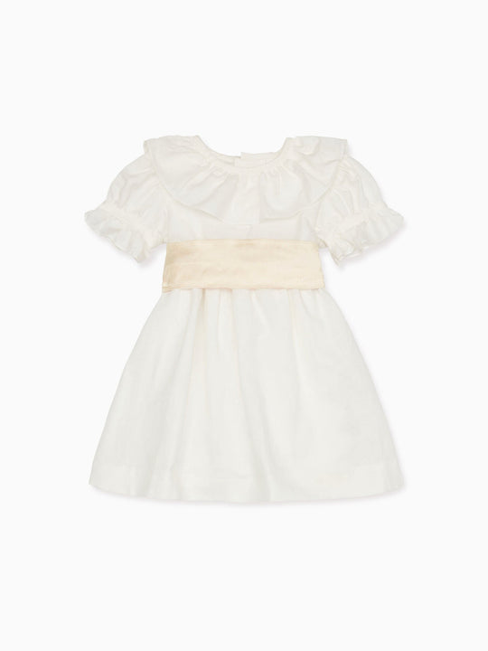 White Vega Ceremony Girl Dress – La Coqueta Kids
