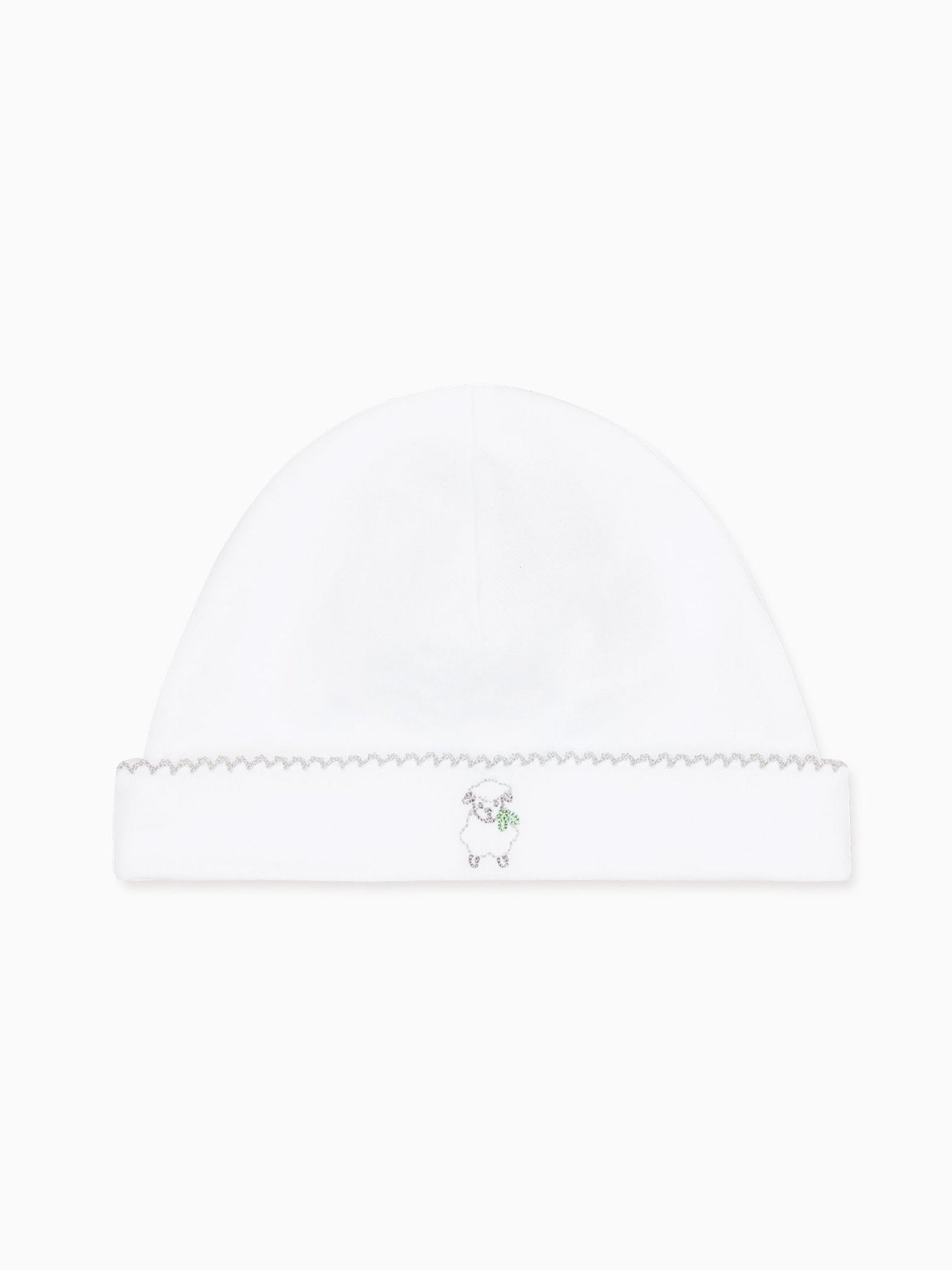 White Victoria Sheep Baby Hat