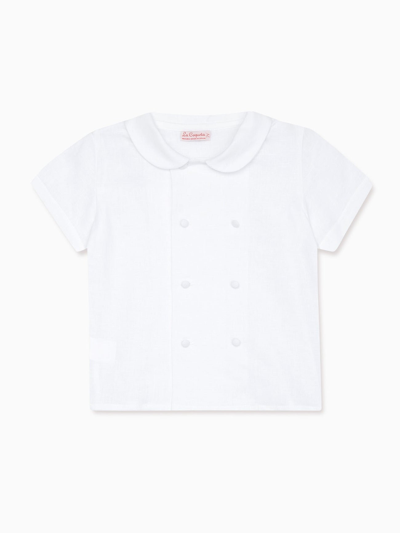 White Toni Ceremony Short Sleeve Boy Shirt