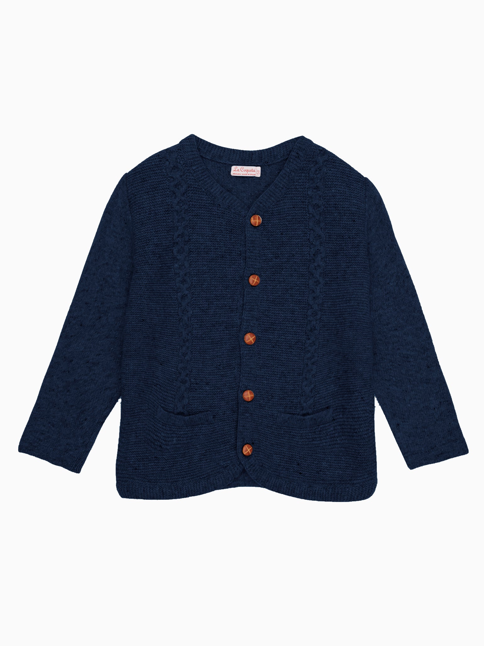 Navy Zas Merino Boy Cardigan