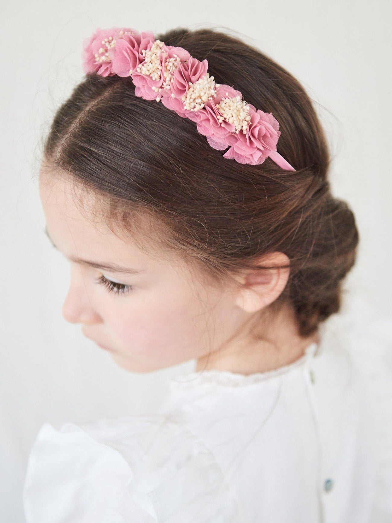 Dusty Pink Iria Flower Girl Headband